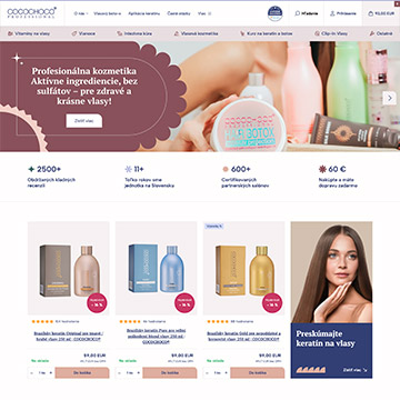 Náhľad e-shopu CocoChocoKeratin.sk